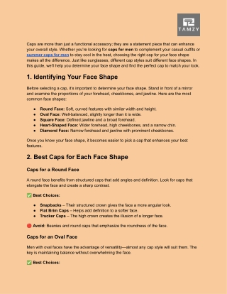 How to Choose the Perfect Cap for Your Face Shape