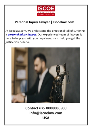 Personal Injury Lawyer  Iscoelaw.com
