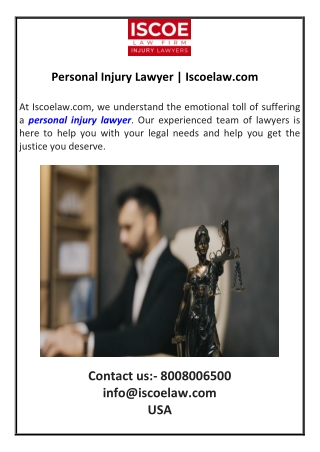 Personal Injury Lawyer  Iscoelaw.com