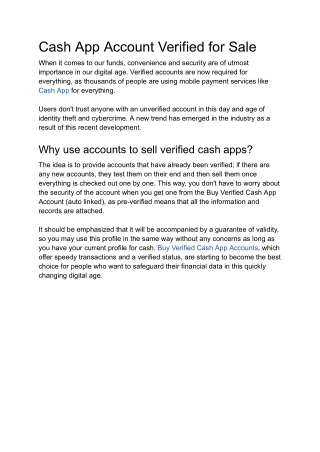 Buy verified Cash App accounts