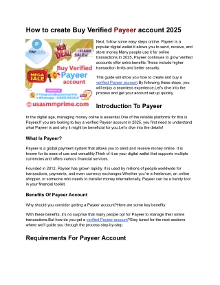 How to create Buy Verified Payeer account 2025