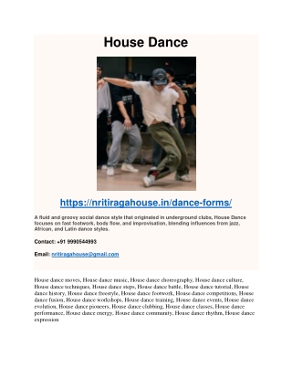 House Dance PDF