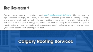 Roof Replacement Calgary