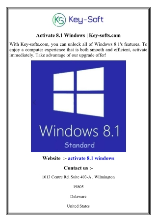 Activate 8.1 Windows   Key-softs.com