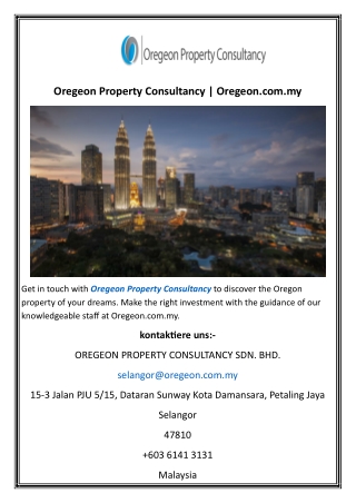 Oregeon Property Consultancy  Oregeon.com.my
