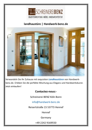 landhaustüre  Handwerk-benz.de