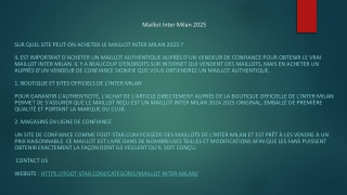 Maillot Inter Milan 2025