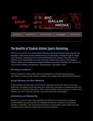 The Benefits of Student Athlete Sports Marketing
