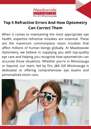 Top 5 Refractive Errors And How Optometry Can Correct Them (1)