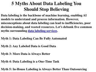 5 Myths About Data Labeling You Should Stop Believing
