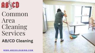 Professional Common Area Cleaning Services for Hygiene