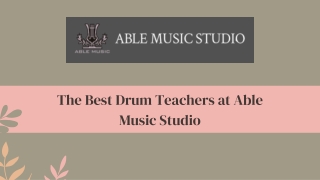 The Best Drum Teachers at Able Music Studio