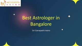 Sri Ganapathi Astro-Best Astrologer in Bangalore