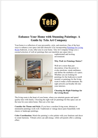 Discover Paintings for Living Room to Enhance Your Space