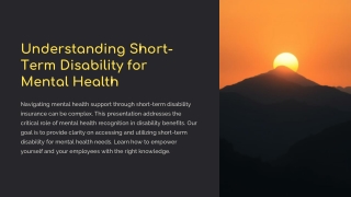 How To Get a Short-Term Disability For Mental Health