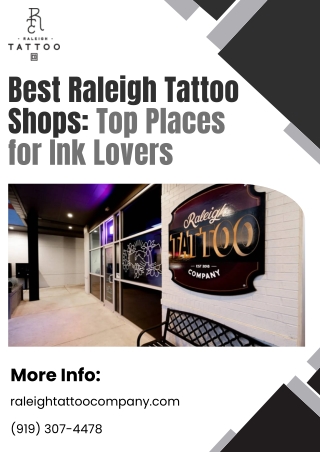 Best Raleigh Tattoo Shops: Top Places for Ink Lovers