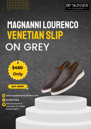 Magnanni Lourenco Venetian Slip On Grey – BP Skinner Clothiers