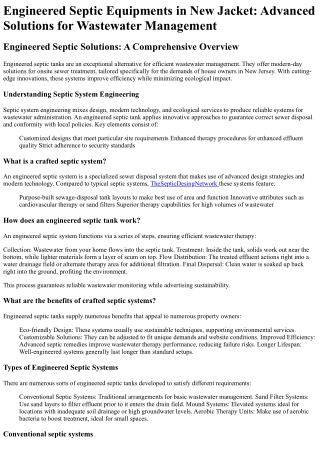 Septic Tank Engineer