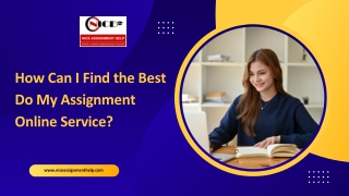 How Can I Find the Best Do My Assignment Online Service