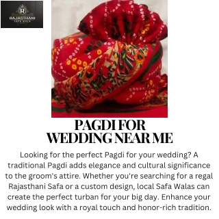 Looking for the perfect Pagdi for your wedding.