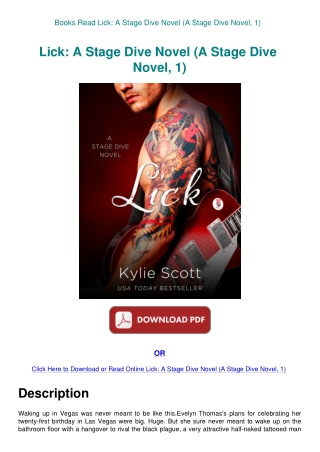Books Read Lick A Stage Dive Novel (A Stage Dive Novel  1)