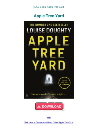 READ Books Apple Tree Yard
