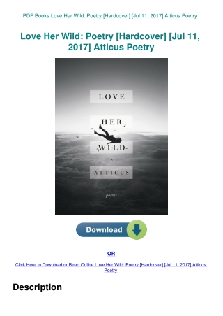 PDF Books Love Her Wild Poetry [Hardcover] [Jul 11  2017] Atticus Poetry