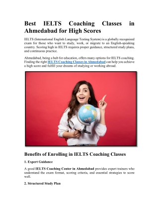 Best IELTS Coaching Classes in Ahmedabad