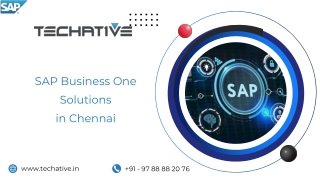 SAP Business One Solutions in Chennai