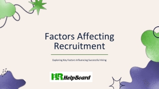 External Factors Affecting Recruitment