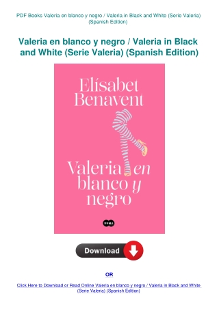 PDF Books Valeria en blanco y negro  Valeria in Black and White (Serie Valeria) (Spanish Edition)