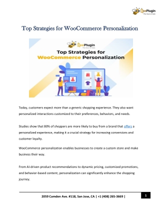 Top Strategies for WooCommerce Personalization