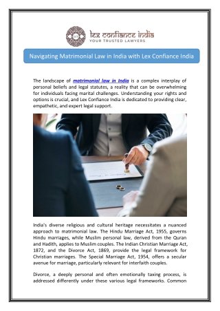 Know Your Rights with Matrimonial Law in India