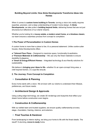 Building Beyond Limits_ How Alcka Developments Transforms Ideas into Homes