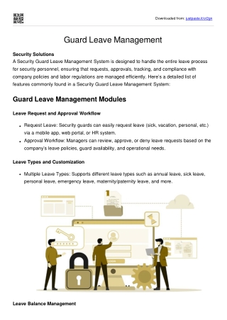 Guard leave mangement - ppt file