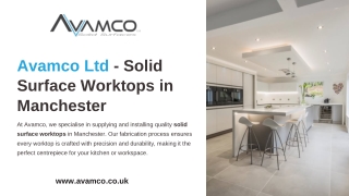 Solid Surface Worktops in Manchester - Avamco