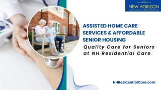 Assisted Home Care Services & Affordable Senior Housing