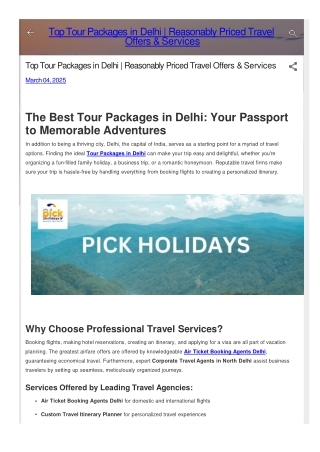 We offer customized travel experiences with the best tour packages in Delhi