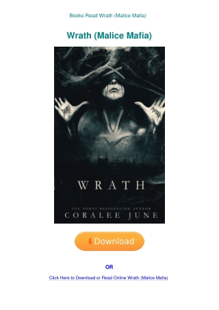 Books Read Wrath (Malice Mafia)