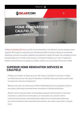 Home Renovations Caulfield