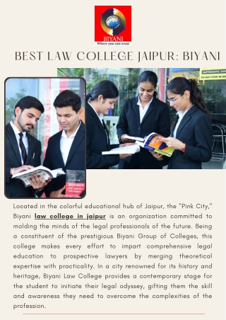 Biyani Law College Jaipur: Legal Education