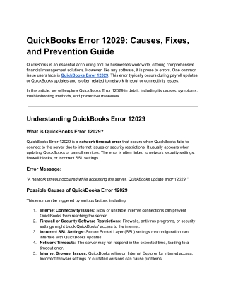 QuickBooks Error 12029_ Causes, Fixes, and Prevention Guide