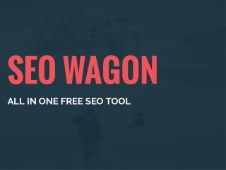SEO Wagon: All-in-One Free SEO Tools