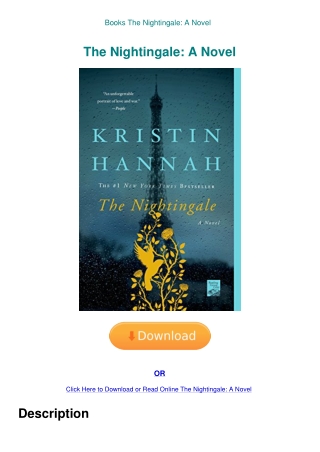 Books The Nightingale A Novel