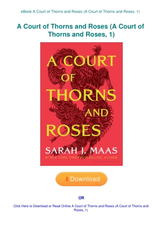 eBook A Court of Thorns and Roses (A Court of Thorns and Roses  1)