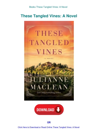 Books These Tangled Vines A Novel