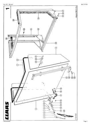 CLAAS JAGUAR 682 Forage Harvesters Parts Catalogue Manual Instant Download (SN 18600001-18600458)