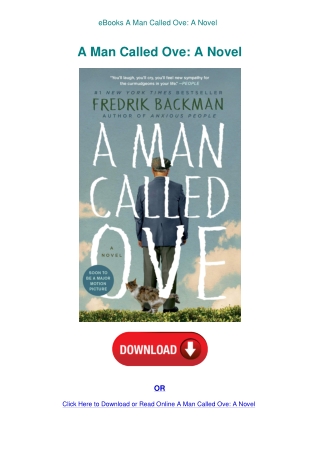 eBooks A Man Called Ove A Novel