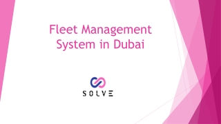 Fleet Management System in Dubai