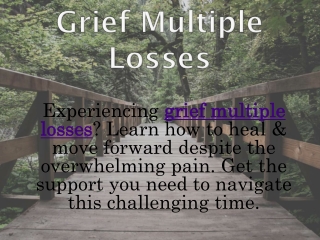 Grief Multiple Losses